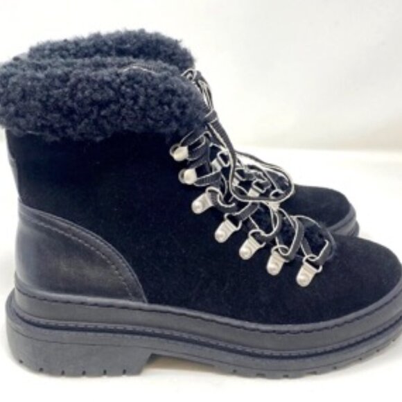 Splendid Yvonne Lug Sole Hiker Combat Women's Boot Black Size 7 - Picture 6 of 7